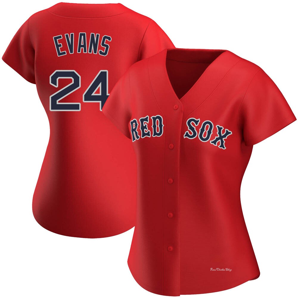 Women's Dwight Evans Boston Red Sox Authentic Red Alternate Jersey