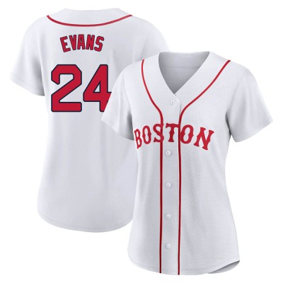 Women's Dwight Evans Boston Red Sox Authentic White 2021 Patriots' Day Jersey