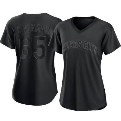 Women's Dylan Coleman Kansas City Royals Replica Black Pitch Fashion Jersey