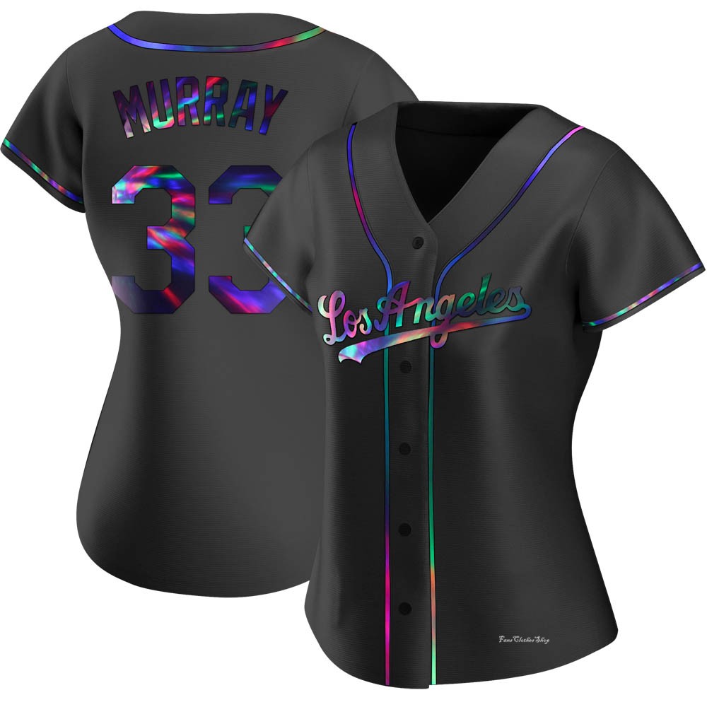 Women's Eddie Murray Los Angeles Dodgers Replica Black Holographic Alternate Jersey