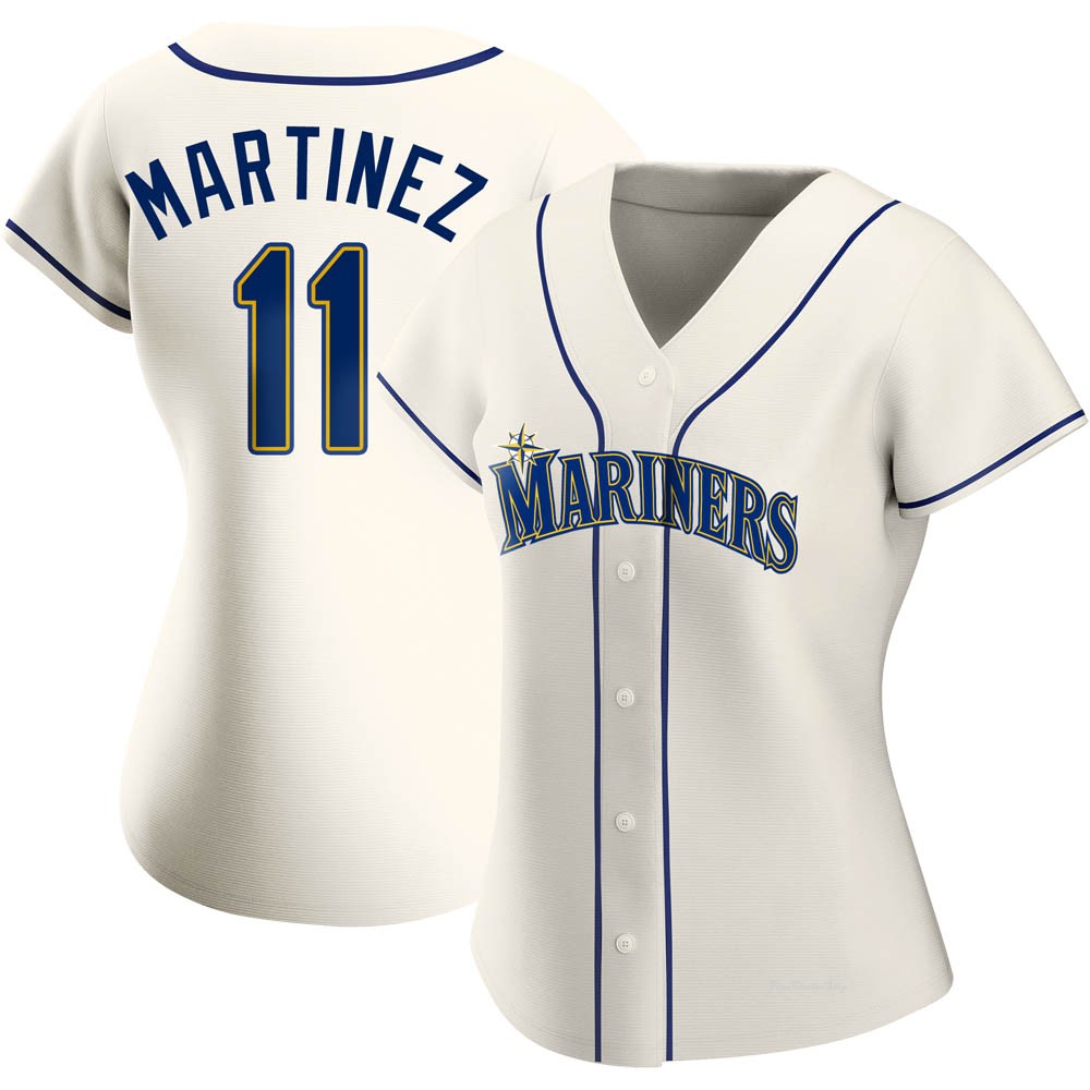 Women's Edgar Martinez Seattle Mariners Authentic Cream Alternate Jersey