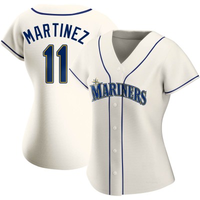 Women's Edgar Martinez Seattle Mariners Authentic Cream Alternate Jersey