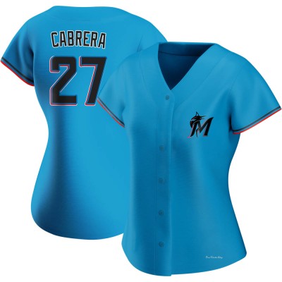 Women's Edward Cabrera Miami Marlins Authentic Blue Alternate Jersey