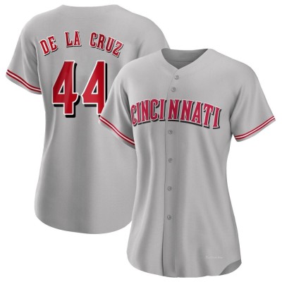 Women's Elly De La Cruz Cincinnati Reds Authentic Gray Road Jersey
