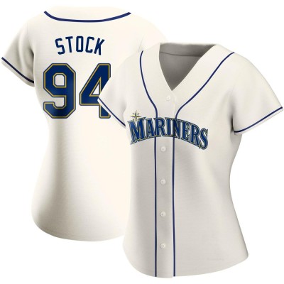 Women's Erik Stock Seattle Mariners Authentic Cream Alternate Jersey