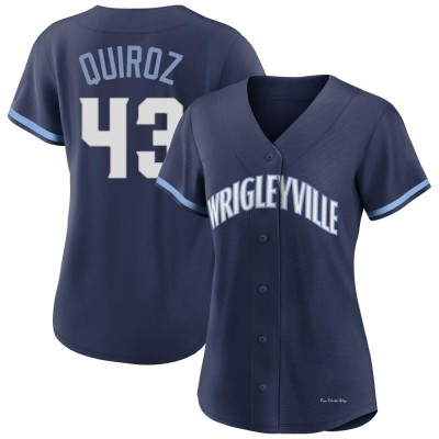 Women's Esteban Quiroz Chicago Cubs Authentic Navy 2021 City Connect Jersey