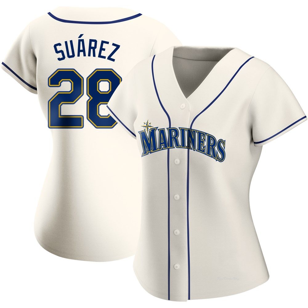 Women's Eugenio Suarez Seattle Mariners Authentic Cream Alternate Jersey