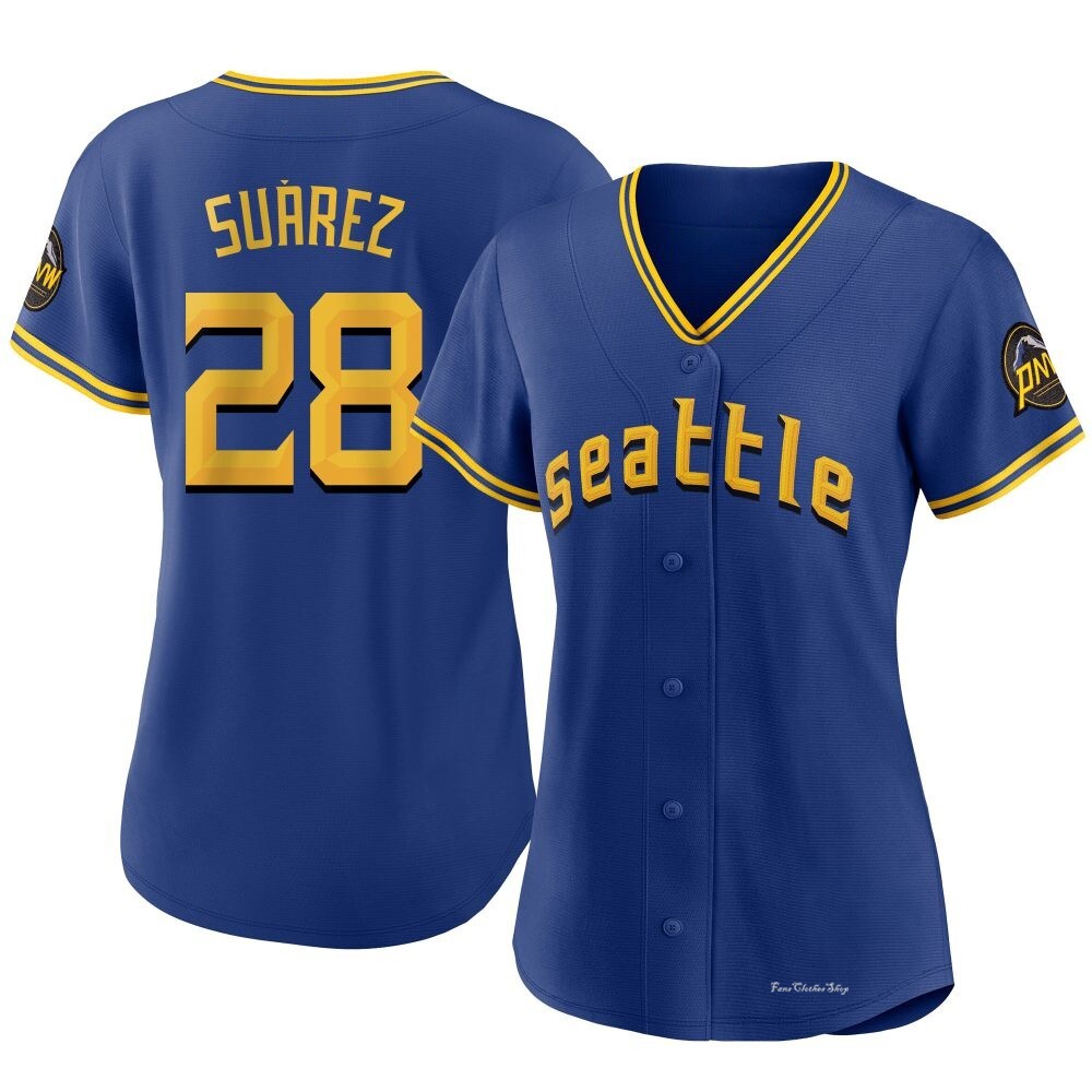 Women's Eugenio Suarez Seattle Mariners Replica Royal 2023 City Connect Jersey