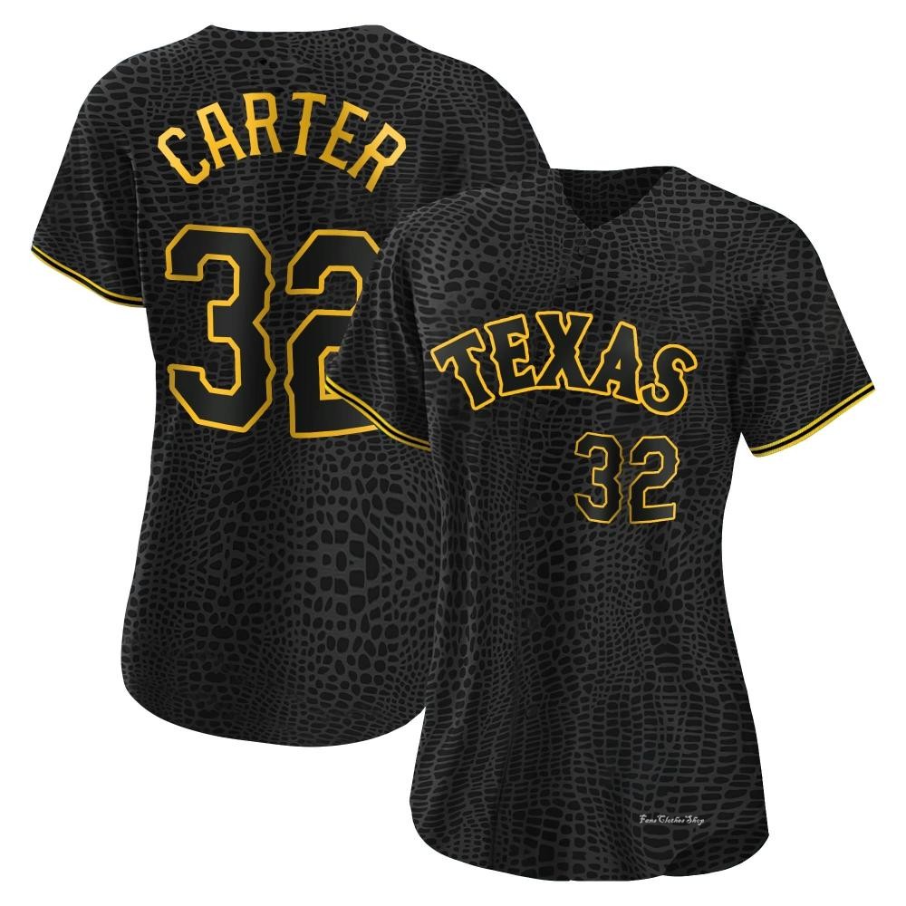 Women's Evan Carter Texas Rangers Replica Black Snake Skin City Jersey