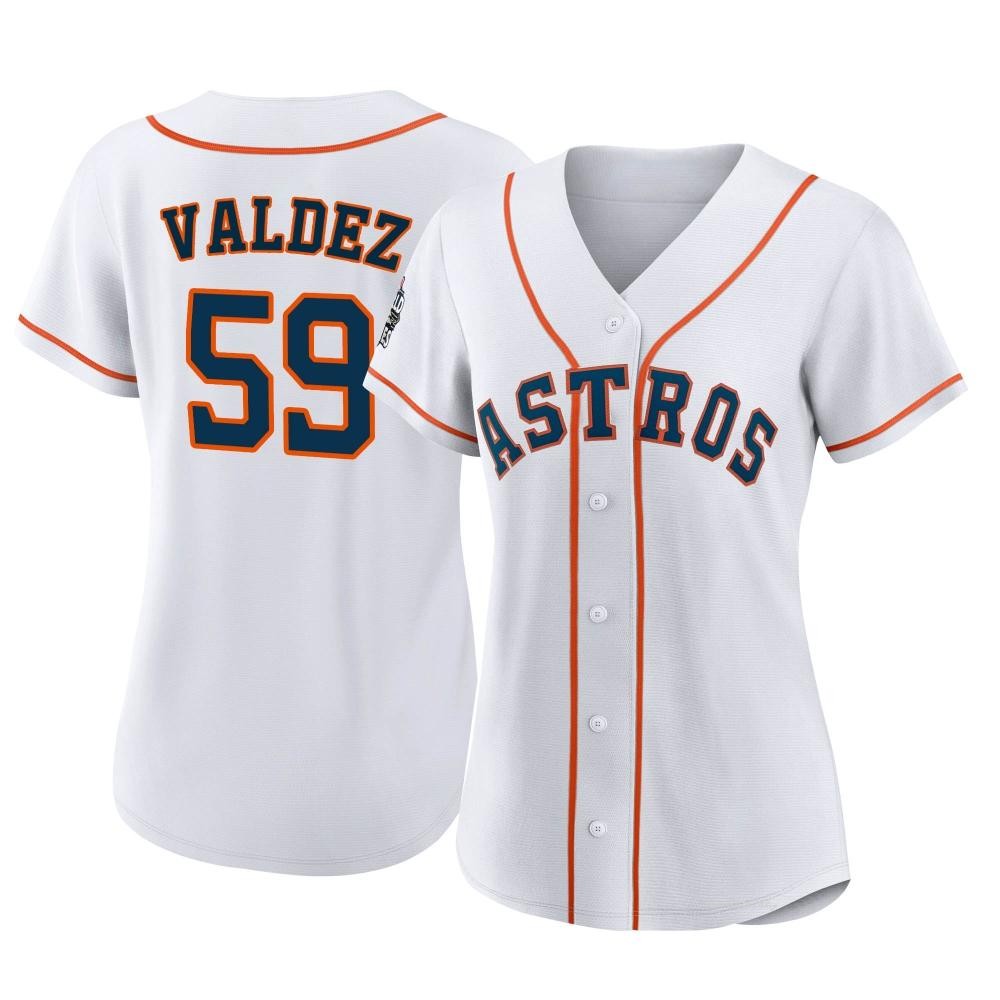 Women's Framber Valdez Houston Astros Authentic White 2022 World Series Home Jersey