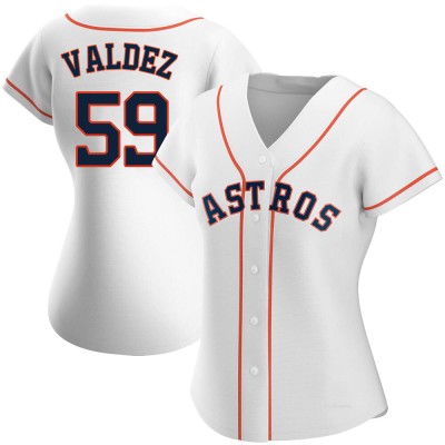 Women's Framber Valdez Houston Astros Authentic White Home Jersey