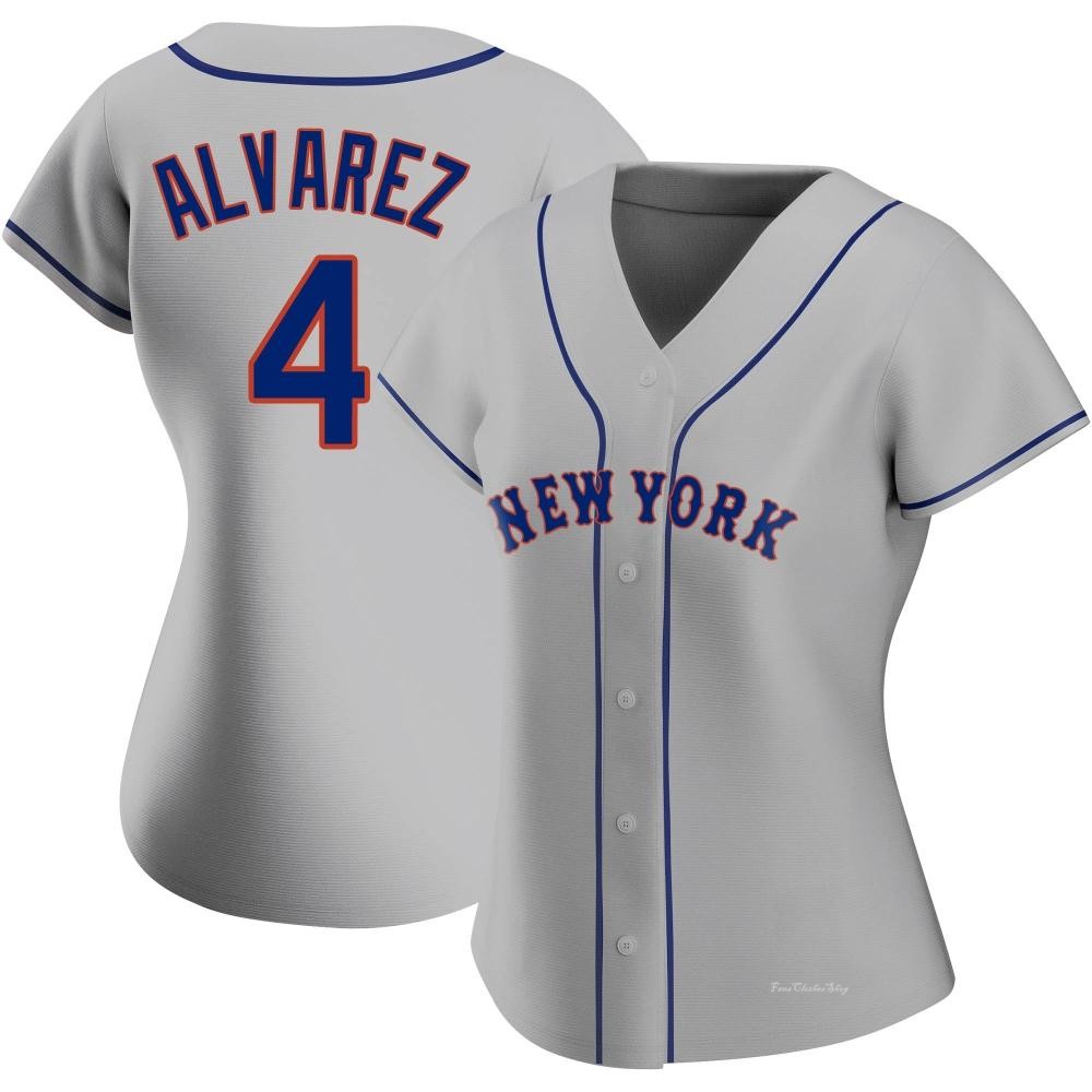 Women's Francisco Alvarez New York Mets Authentic Gray Road Jersey