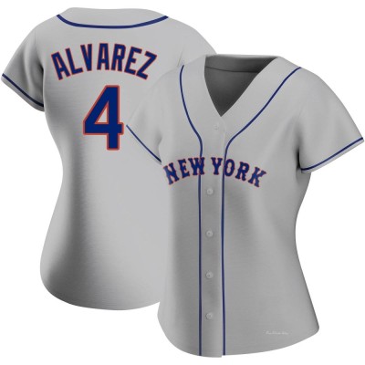 Women's Francisco Alvarez New York Mets Authentic Gray Road Jersey