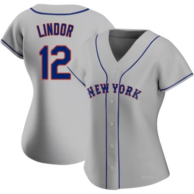 Women's Francisco Lindor New York Mets Replica Gray Road Jersey