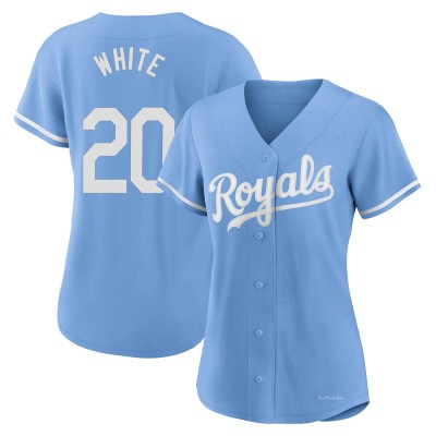 Women's Frank White Kansas City Royals Authentic Light Blue 2022 Alternate Jersey