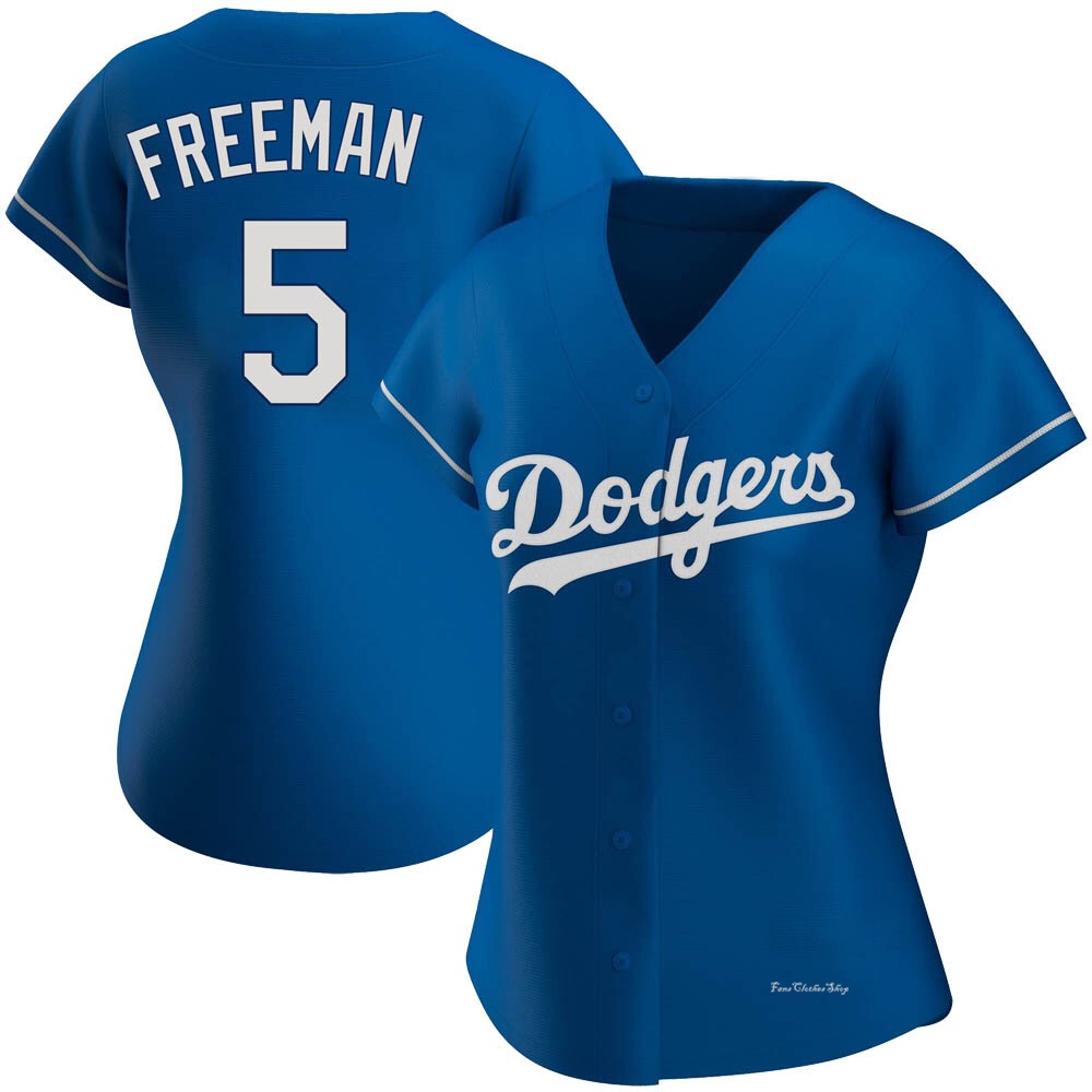Women's Freddie Freeman Los Angeles Dodgers Authentic Royal Alternate Jersey
