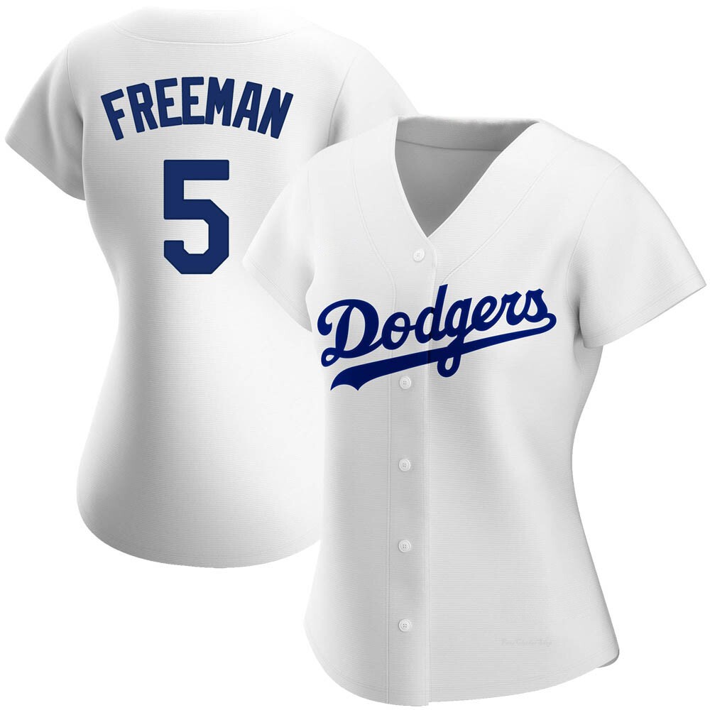 Women's Freddie Freeman Los Angeles Dodgers Authentic White Home Jersey