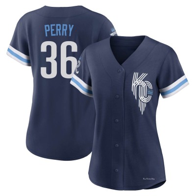 Women's Gaylord Perry Kansas City Royals Replica Navy 2022 City Connect Jersey