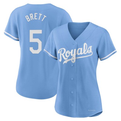 Women's George Brett Kansas City Royals Authentic Light Blue 2022 Alternate Jersey