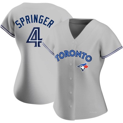 Women's George Springer Toronto Blue Jays Authentic Gray Road Jersey