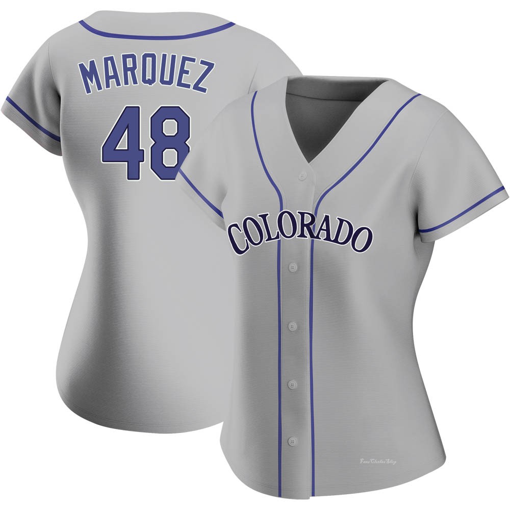 Women's German Marquez Colorado Rockies Authentic Gray Road Jersey