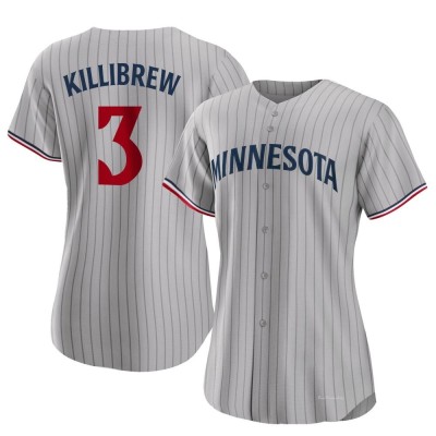 Women's Harmon Killibrew Minnesota Twins Replica Gray Road Jersey