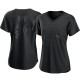 Women's Hyun Jin Ryu Toronto Blue Jays Replica Black Pitch Fashion Jersey