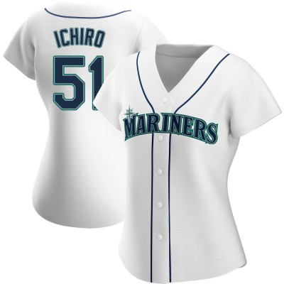 Women's Ichiro Suzuki Seattle Mariners Authentic White Home Jersey