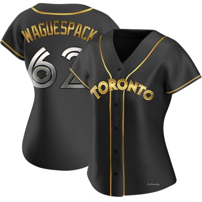Women's Jacob Waguespack Toronto Blue Jays Replica Black Golden Alternate Jersey