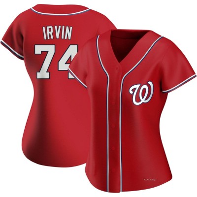Women's Jake Irvin Washington Nationals Replica Red Alternate Jersey