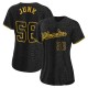 Women's Janson Junk Milwaukee Brewers Replica Black Snake Skin City Jersey