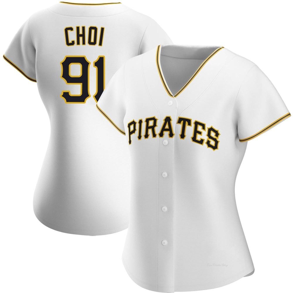 Women's Ji Man Choi Pittsburgh Pirates Replica White Home Jersey - Fans ...