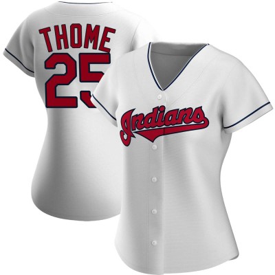 Women's Jim Thome Cleveland Guardians Authentic White Home Jersey