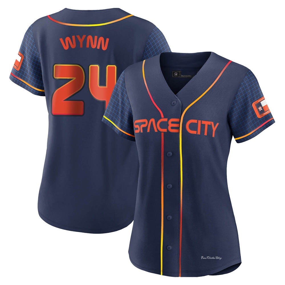 Women's Jimmy Wynn Houston Astros Replica Navy 2022 City Connect Jersey