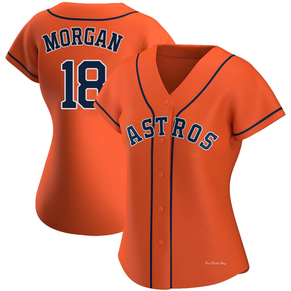 Women's Joe Morgan Houston Astros Replica Orange Alternate Jersey