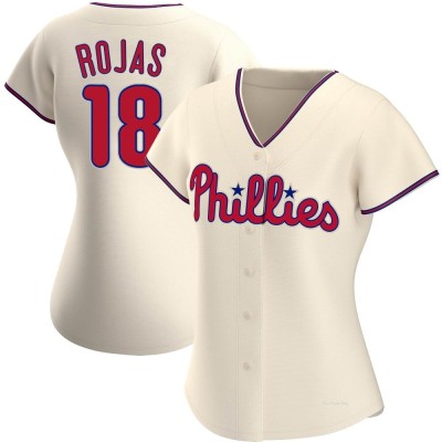 Women's Johan Rojas Philadelphia Phillies Replica Cream Alternate Jersey