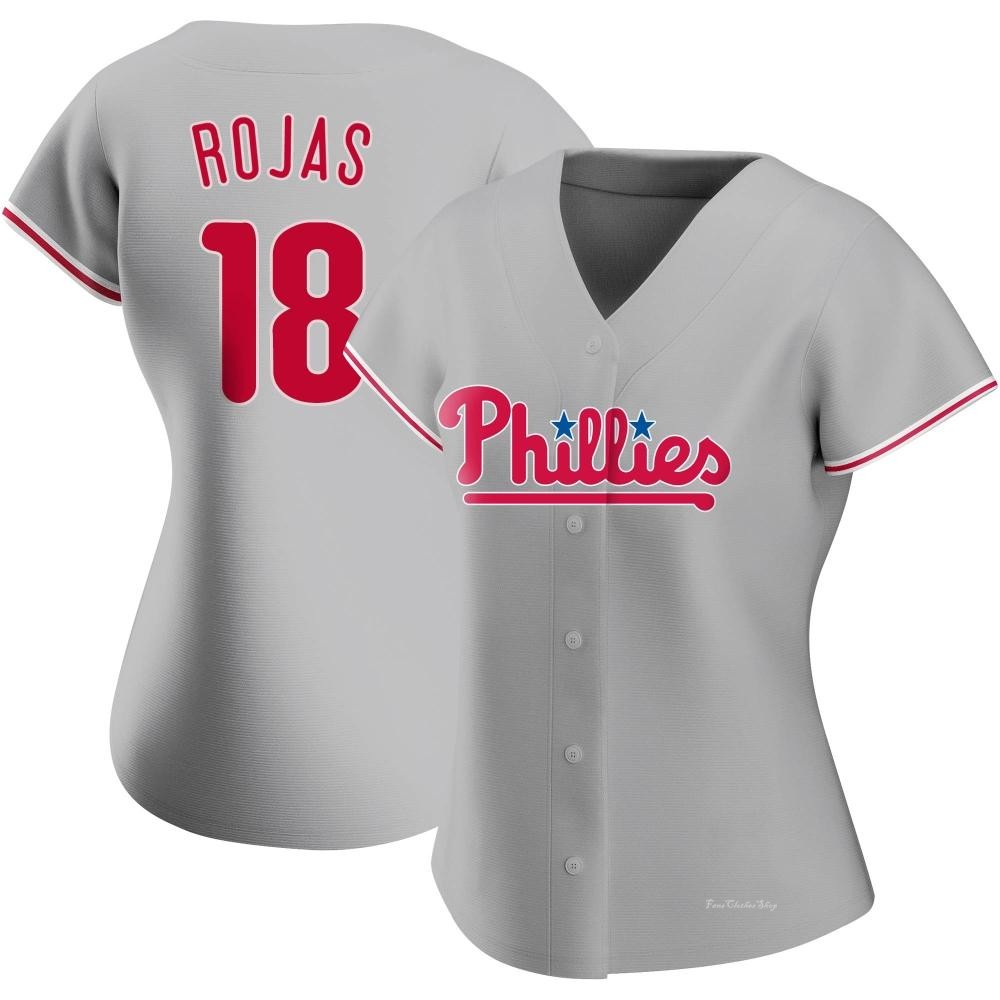 Women's Johan Rojas Philadelphia Phillies Replica Gray Road Jersey