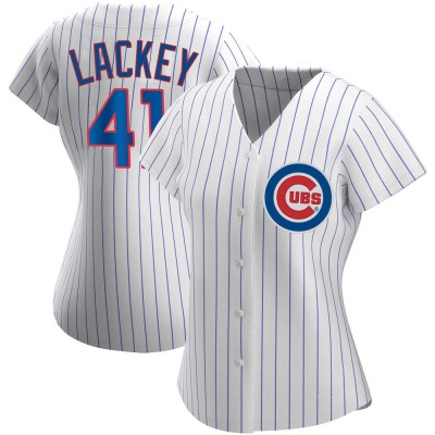 Women's John Lackey Chicago Cubs Replica White Home Jersey