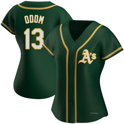 Women's John Odom Oakland Athletics Authentic Green Alternate Jersey