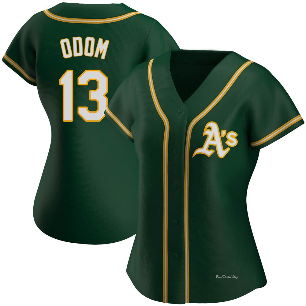 Women's John Odom Oakland Athletics Replica Green Alternate Jersey