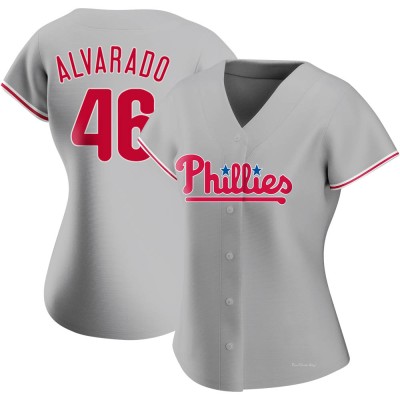 Women's Jose Alvarado Philadelphia Phillies Authentic Gray Road Jersey