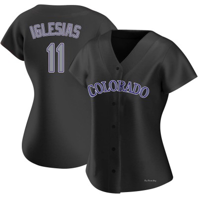 Women's Jose Iglesias Colorado Rockies Replica Black Alternate Jersey