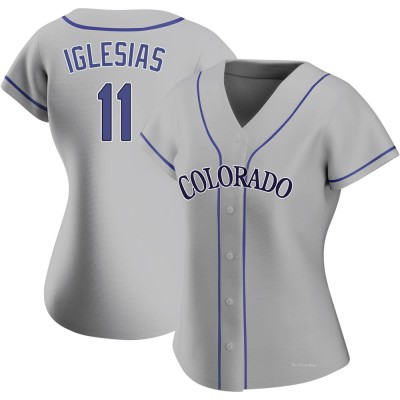 Women's Jose Iglesias Colorado Rockies Replica Gray Road Jersey