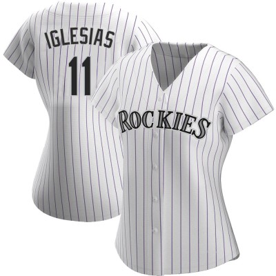 Women's Jose Iglesias Colorado Rockies Replica White Home Jersey