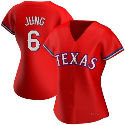 Women's Josh Jung Texas Rangers Authentic Red Alternate Jersey