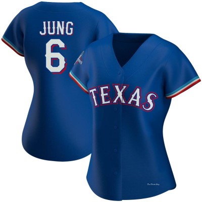 Women's Josh Jung Texas Rangers Authentic Royal Alternate 2023 World Series Champions Jersey