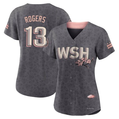 Women's Josh Rogers Washington Nationals Authentic Gray 2022 City Connect Jersey