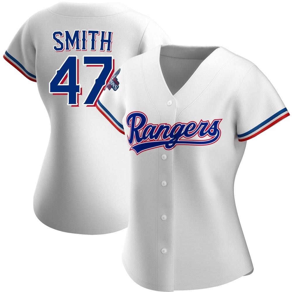 Women's Josh Smith Texas Rangers Authentic White Home 2023 World Series Champions Jersey
