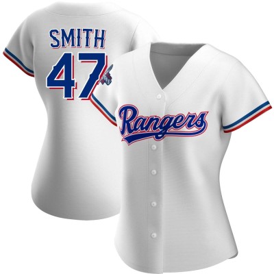 Women's Josh Smith Texas Rangers Replica White Home 2023 World Series Champions Jersey