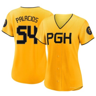 Women's Joshua Palacios Pittsburgh Pirates Authentic Gold 2023 City Connect Jersey